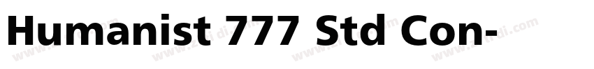 Humanist 777 Std Con字体转换 Humanist 777 Std Con字体转换